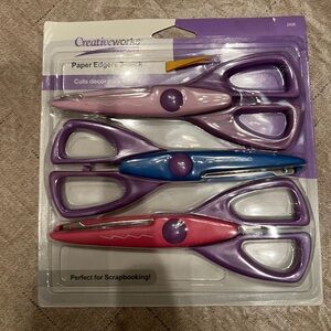 Creative Works paper edgers 3-pack Scissors NEW